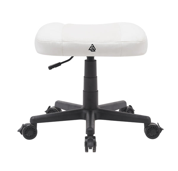 Anigma Footrest White, with Lockable Wheels & Gas Lift - Anigma